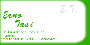 erno tasi business card